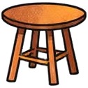 a wooden stool with a seat on it.jpg